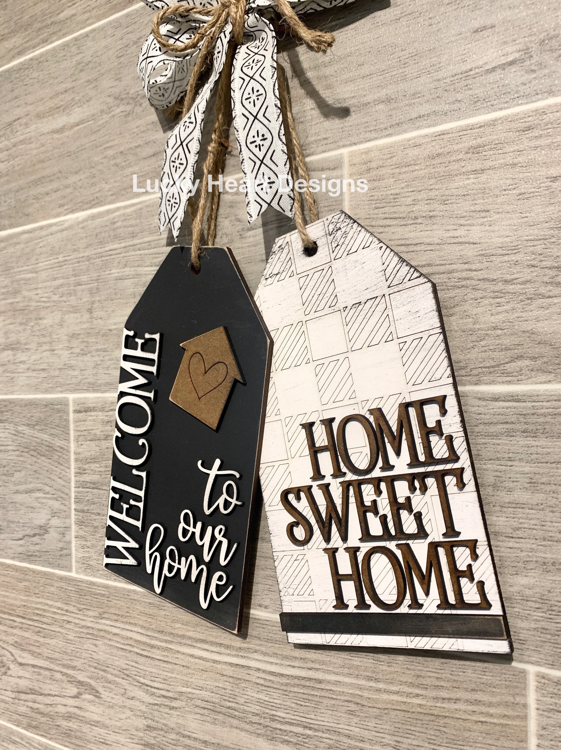 Family Home Door Tag Door Hanger File SVG, Wreath Glowforge ...