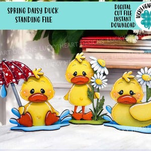 Paperina primavera in piedi in formato SVG, ombrello, nuoto, fiore, carino, animale domestico, vassoio a più livelli da fattoria Glowforge, LuckyHeartDesignsCo