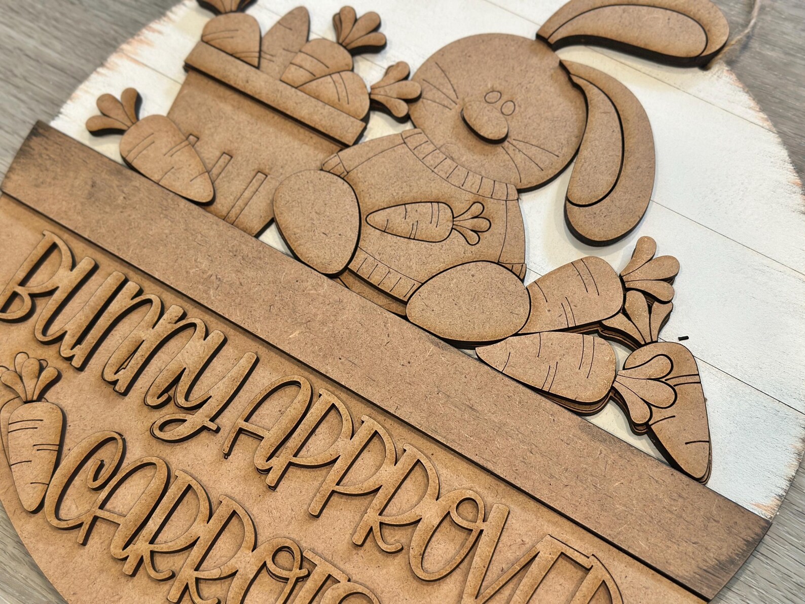Easter Bunny Carrots Holiday Door Sign Interchangeable File, SVG Bunny ...
