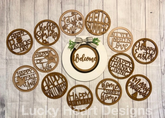 Download Interchangeable Door Hanger Svg File Etsy