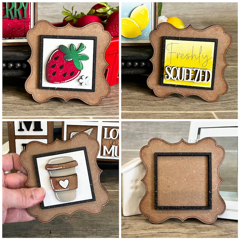 MINI Pearl Frame Backers Interchangeable Leaning Sign File SVG, Tiered ...