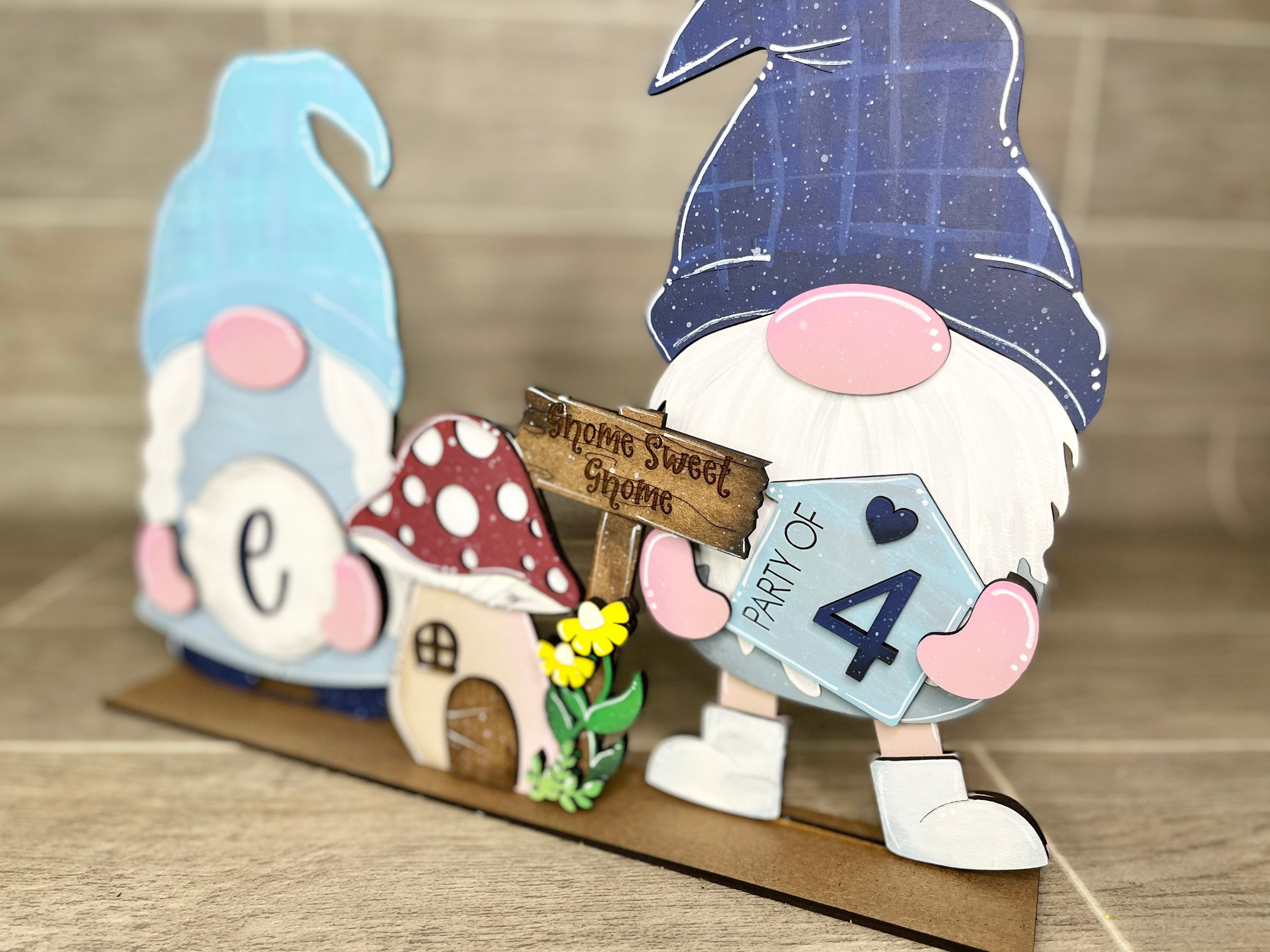 Family Home Standing Tall Gnome Interchangeable File SVG, Glowforge ...