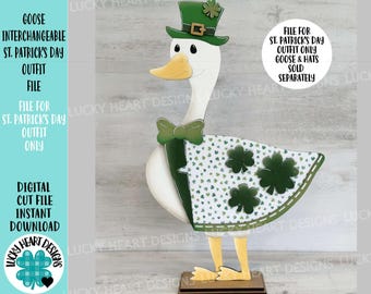 Goose Animal Hats Interchangeable St. Patrick's Day Outfit File SVG, Duck, Outfits, Seasonal, Clover,Holiday, Glowforge, LuckyHeartDesignsCo