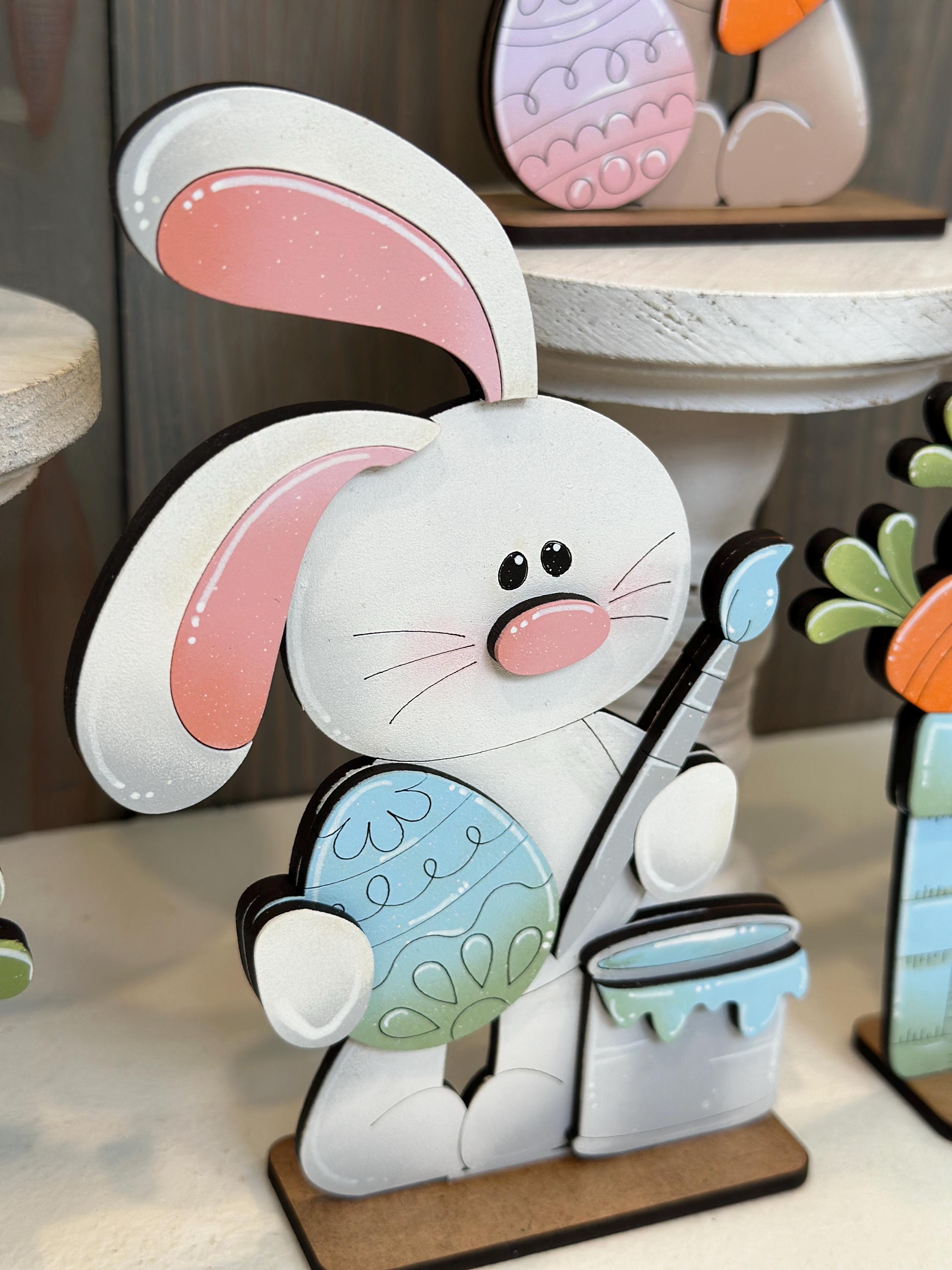 Floppy Easter Bunny Standing File SVG, Glowforge, Tiered Tray, Egg ...
