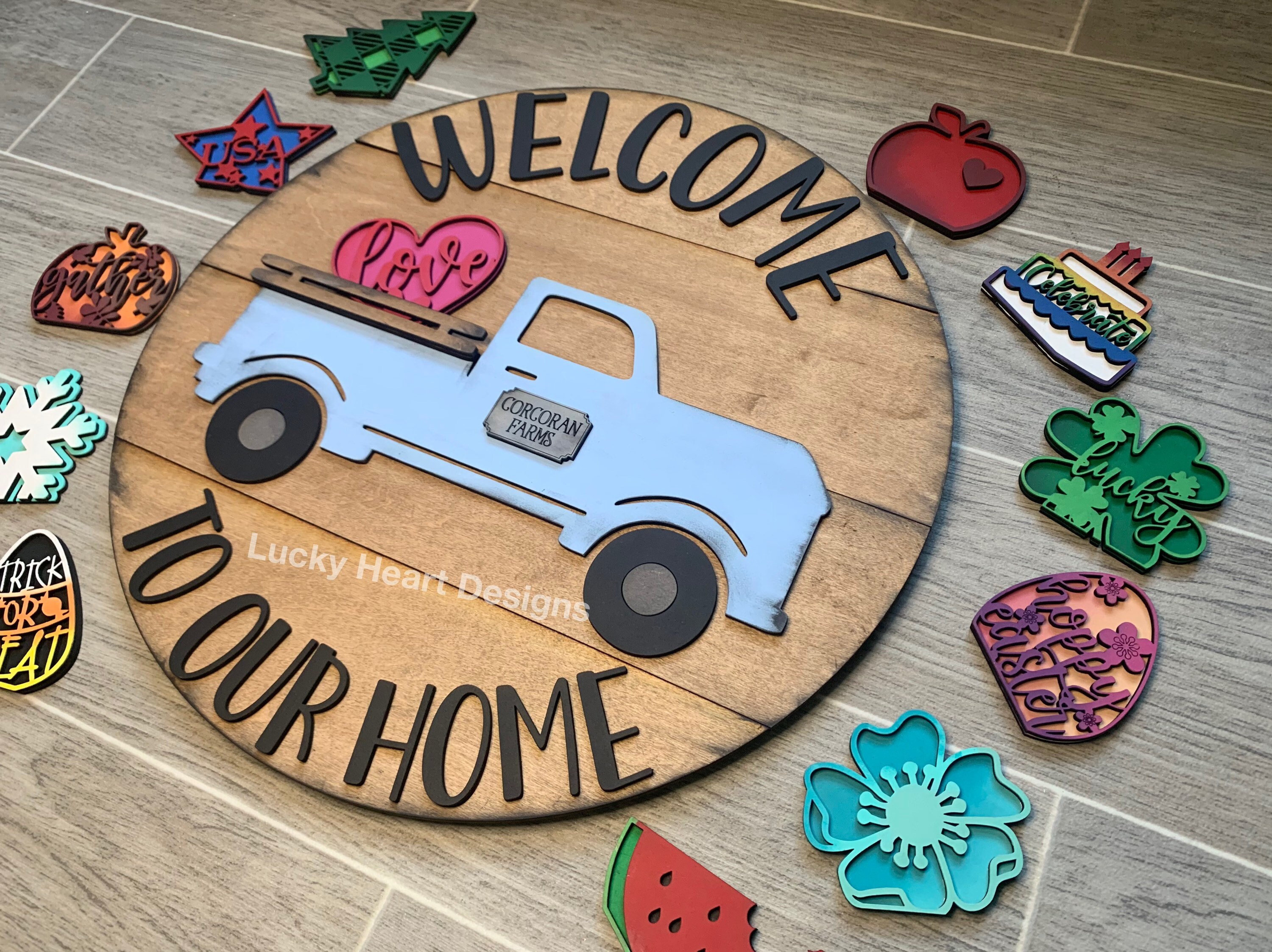 Download Interchangeable Truck With 12 Shapes Sign File SVG Shiplap ...