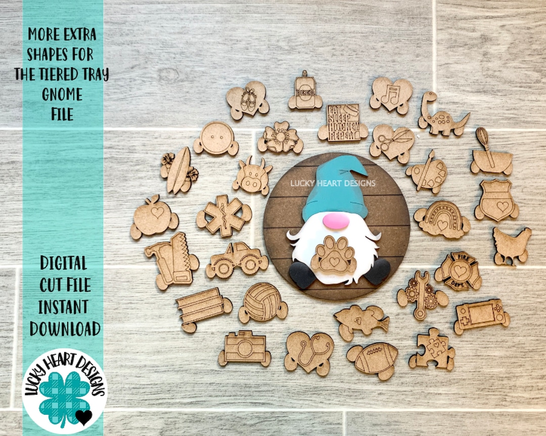 More Extra Shapes for the Tiered Tray Gnome Interchangeable File SVG ...
