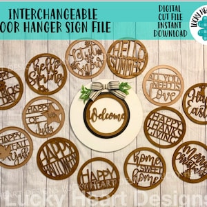Interchangeable Door Hanger, SVG FILE
