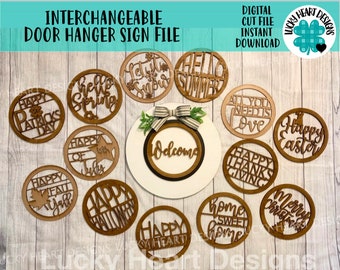 Interchangeable Door Hanger, SVG FILE