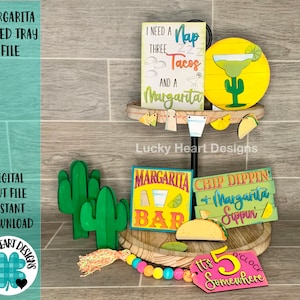 Margarita Gelaagd Tray Bestand SVG, Glowforge Laser, Cinco De Mayo, Taco Tier Tray, LuckyHeratDesignsCo
