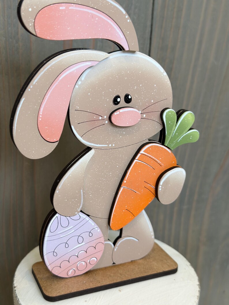 Floppy Easter Bunny Standing File SVG, Glowforge, Tiered Tray, Egg ...