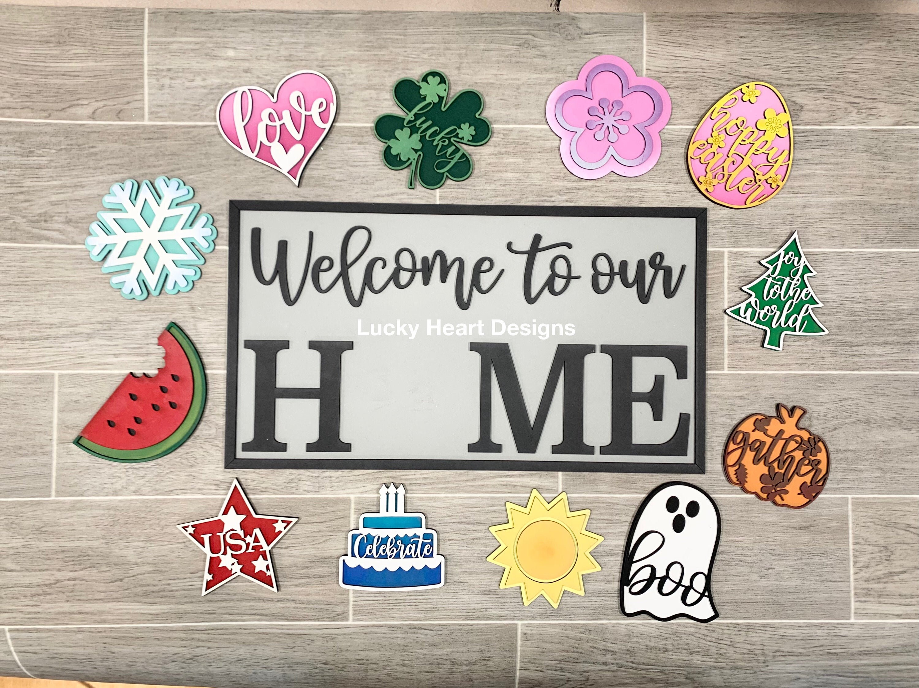 Interchangeable HOME Sign Glowforge Sized File SVG, Home sweet Home