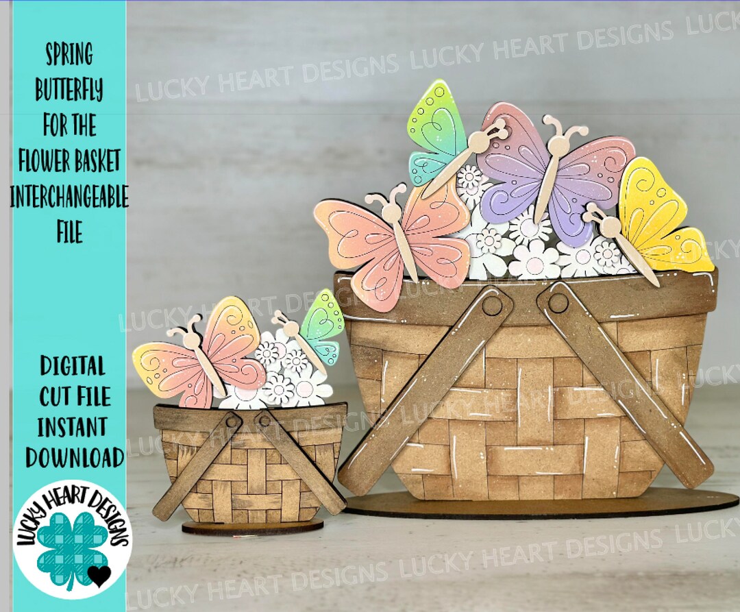 Spring Butterfly for the Flower Basket Interchangeable File SVG, Floral ...