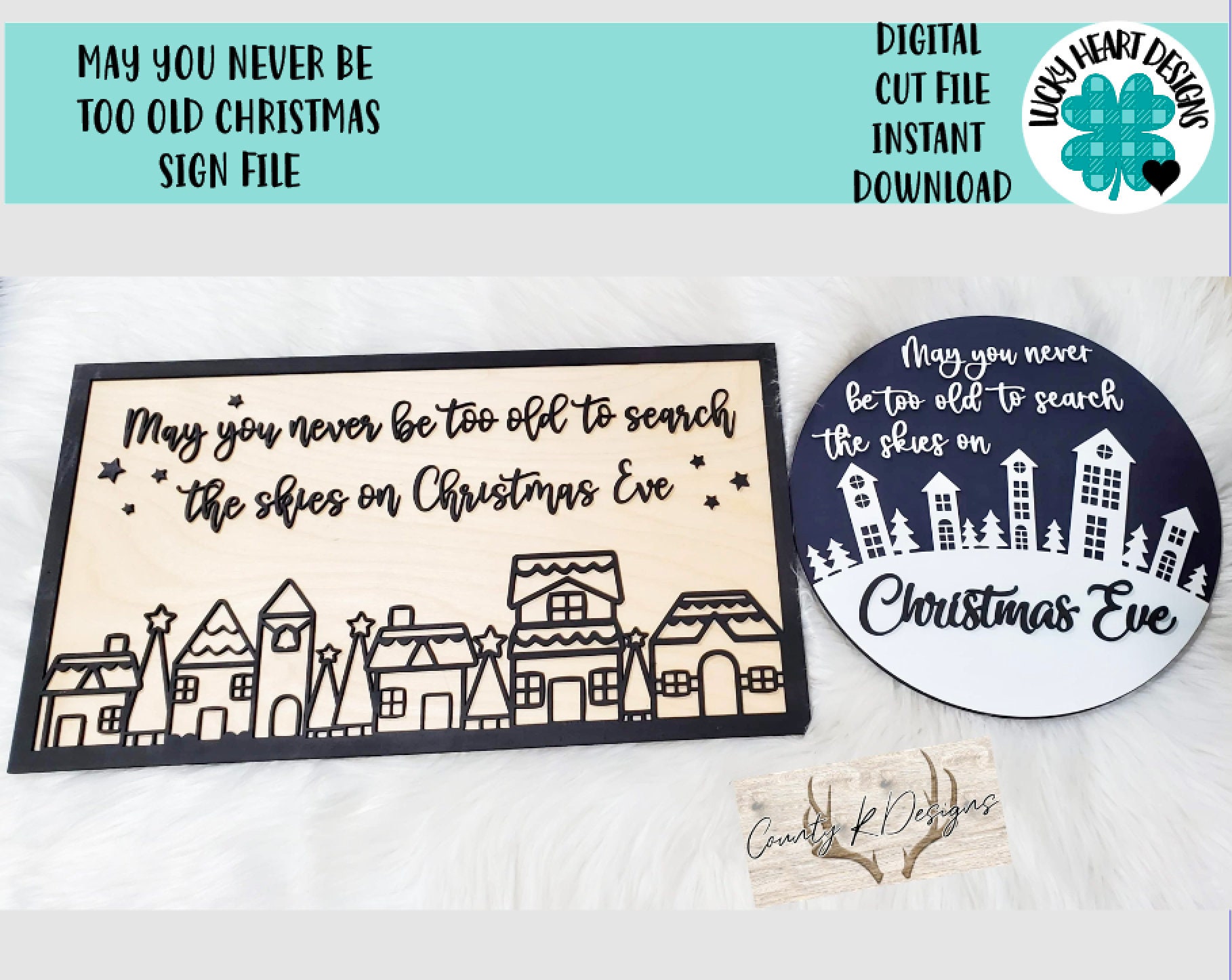 May You Never Be Too Old Christmas Sign File SVG, Holiday door hanger…