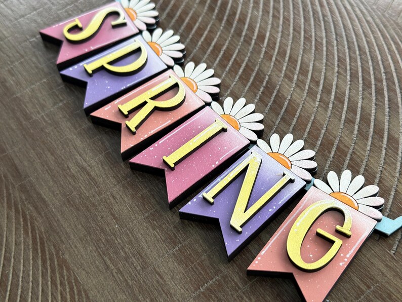 Spring Banner Holiday Door Sign Interchangeable File, SVG, Standing ...