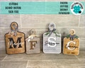 Cutting Board Initial Sign File SVG, Monogram Glowforge, Tiered Tray, LuckyHeartDesignsCo