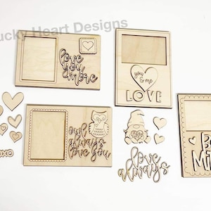 Zestaw ramek na zdjęcia walentynkowe Plik SVG, Glowforge craft