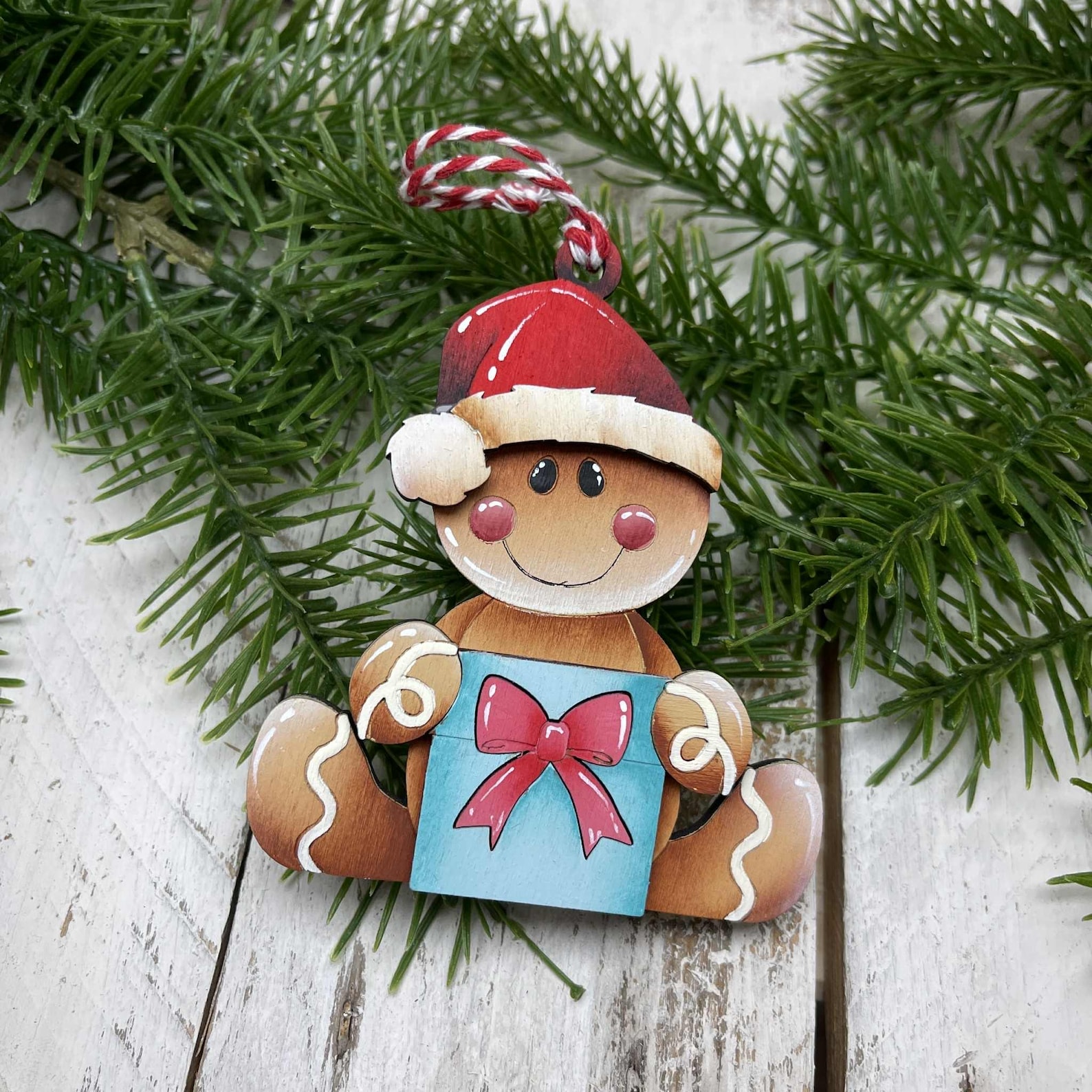 Gingerbread Cute Christmas Ornament File SVG, Craft, Kids, Santa, Candy ...