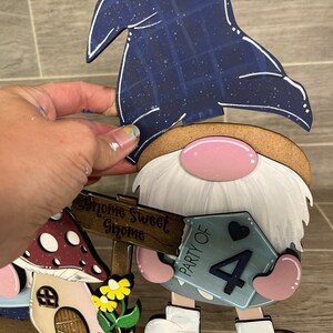 Family Home Standing Tall Gnome Interchangeable File SVG, Glowforge ...