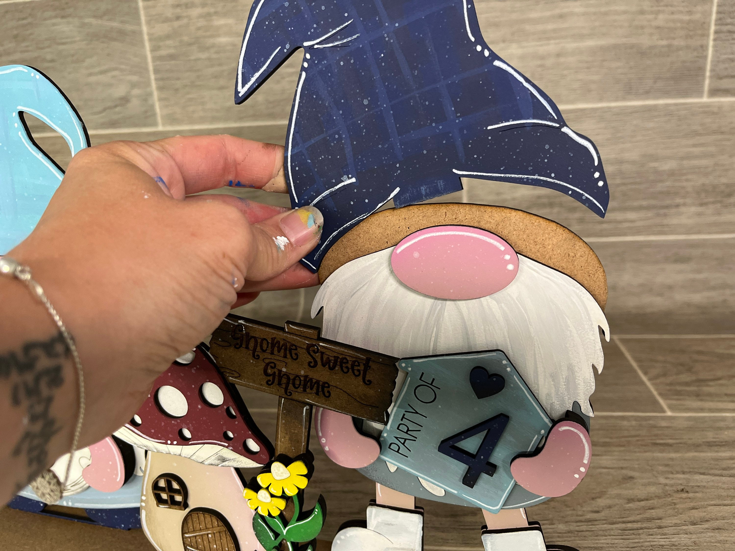 Family Home Standing Tall Gnome Interchangeable File SVG, Glowforge ...