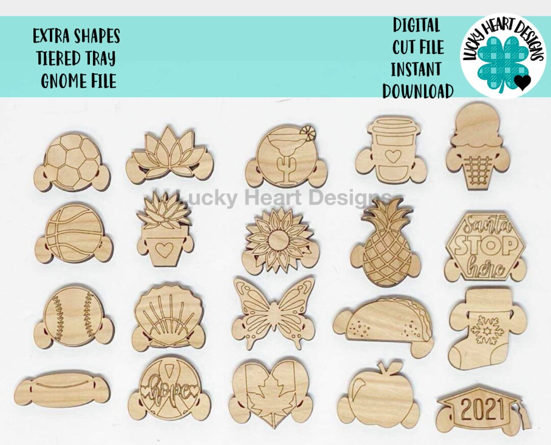 Extra Add on Shapes for Gnome Tray Sized Interchangeable File SVG ...