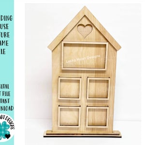 Standing House Bilderrahmen SVG, Glowforge Home Foto