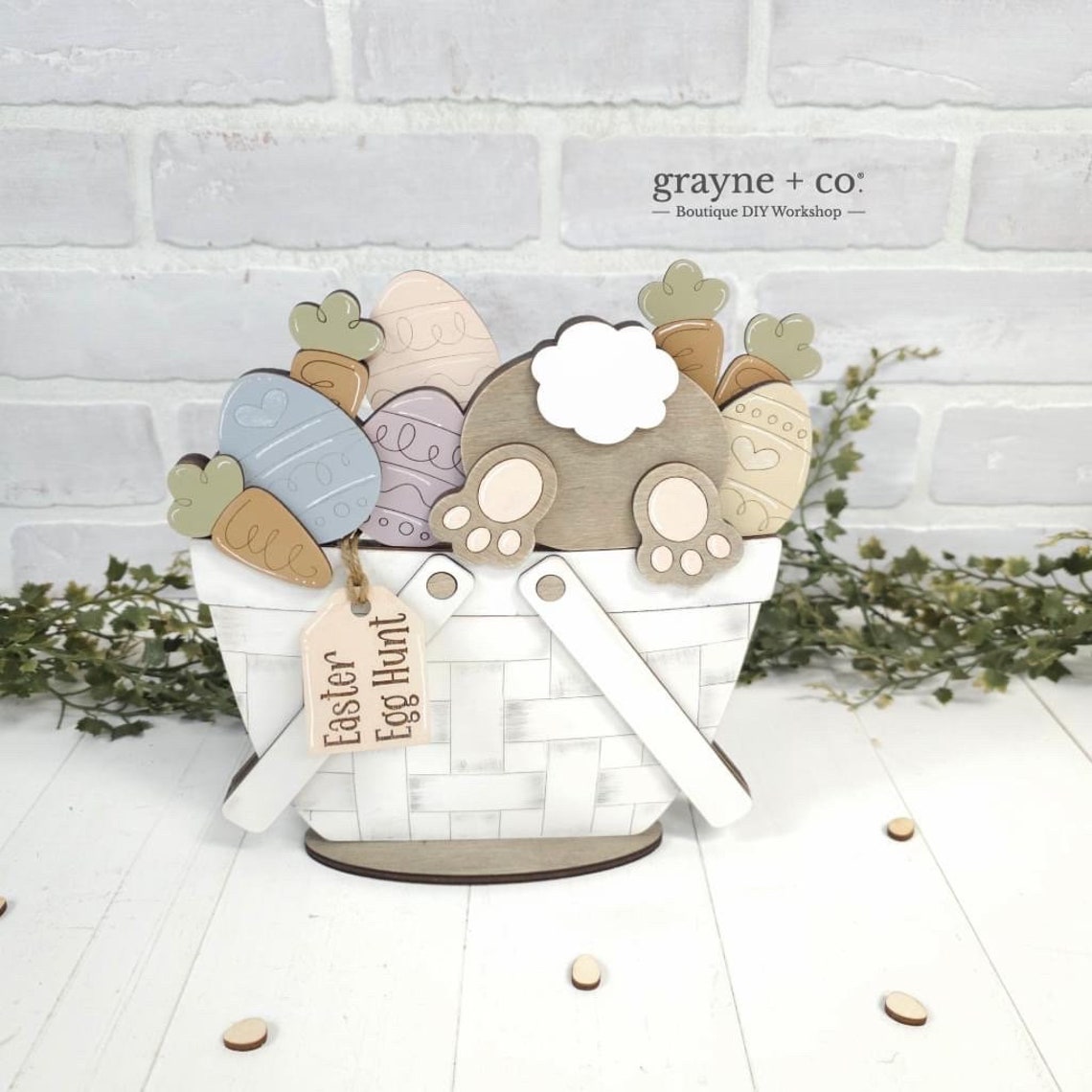 Easter Bunny for the Flower Basket Interchangeable File SVG, Easter Egg ...