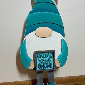 Tall Interchangeable Porch Leaning Sign Gnome File SVG, Glowforge ...