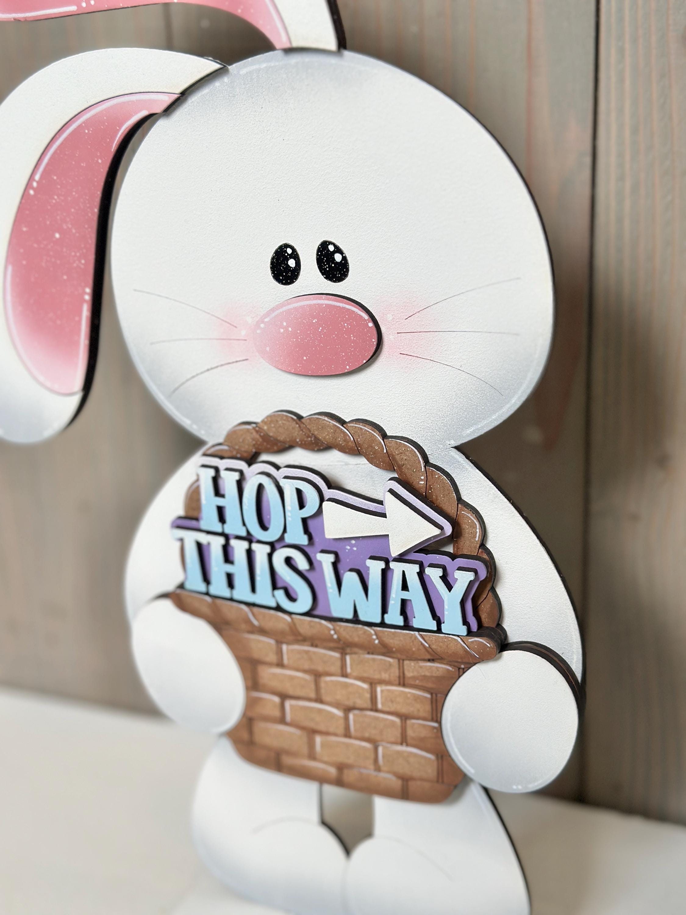Floppy Easter Bunny Standing Flower Basket Interchangeable File SVG ...