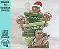Gingerbread Men Stacking Bowls Standing Sign File SVG, Santa Christmas Baking Cookies Mantle decor Centerpiece glowforge LuckyHeartDesignsCo
