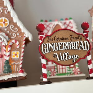 Gingerbread Village Standing Sign File SVG, Christmas, Santa, Candy ...
