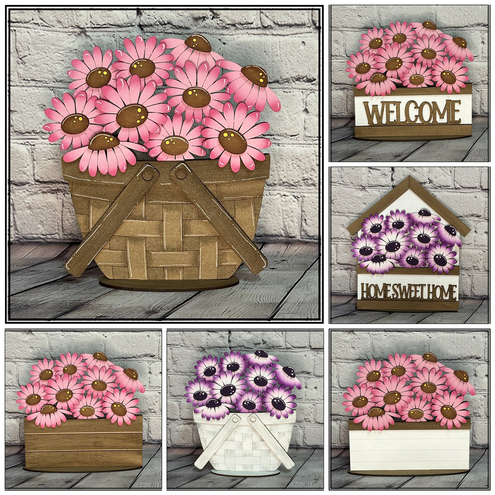 Daisies for the Flower Basket Interchangeable File SVG, Floral, Flowers ...