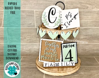 Family Tiered Tray file SVG