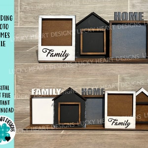 Stojące ramki do zdjęć Plik SVG, Glowforge Photo Tier Tray