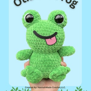 Otis the Frog Crochet Pattern, Crochet Frog PDF.