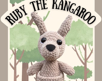 Ruby the Kangaroo Häkelanleitung: Mama und Baby Joey (PDF-Muster)
