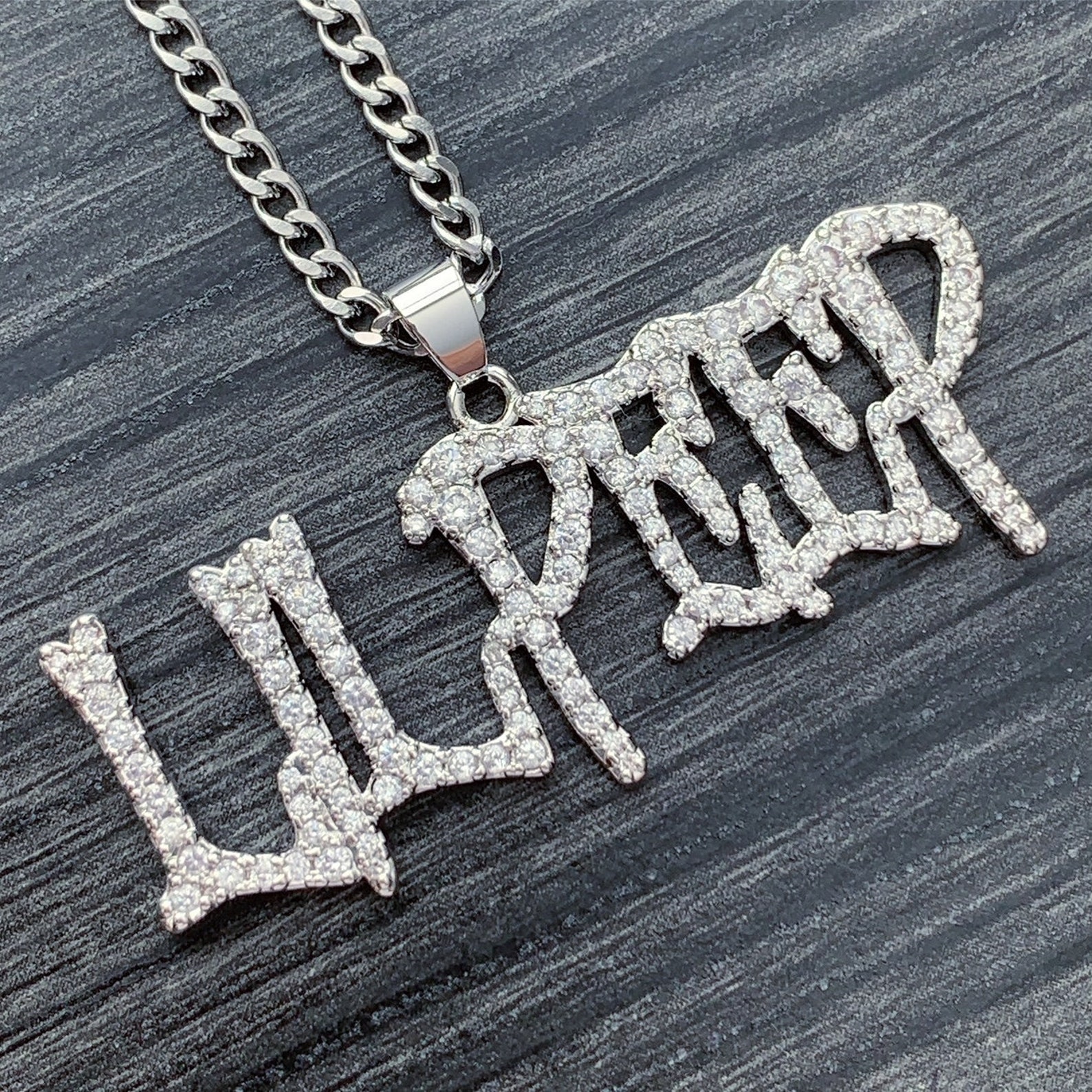 Iced Out LIL PEEP 2 Necklace Lil Peep Chain | Etsy
