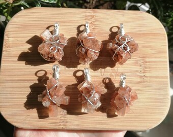 Raw Aragonite Necklace | Aragonite Sputnik | Aragonite Crystal | Aragonite Jewelry | Crystal Jewelry | Silver