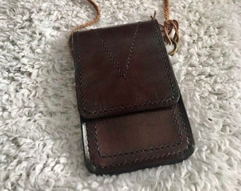 Leather Pouch / Leather Cross-body phone bag/ Leather Cross Body Pouch