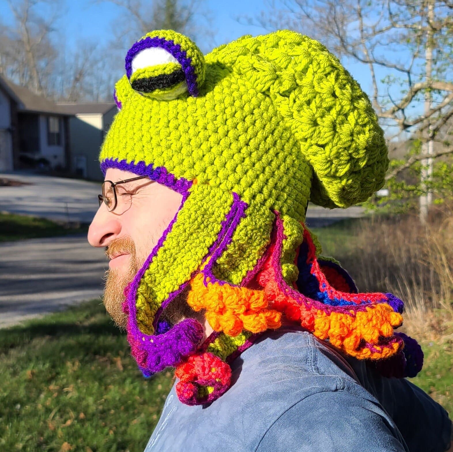 Crocheted Octopus Hat - Ceph Green - Etsy