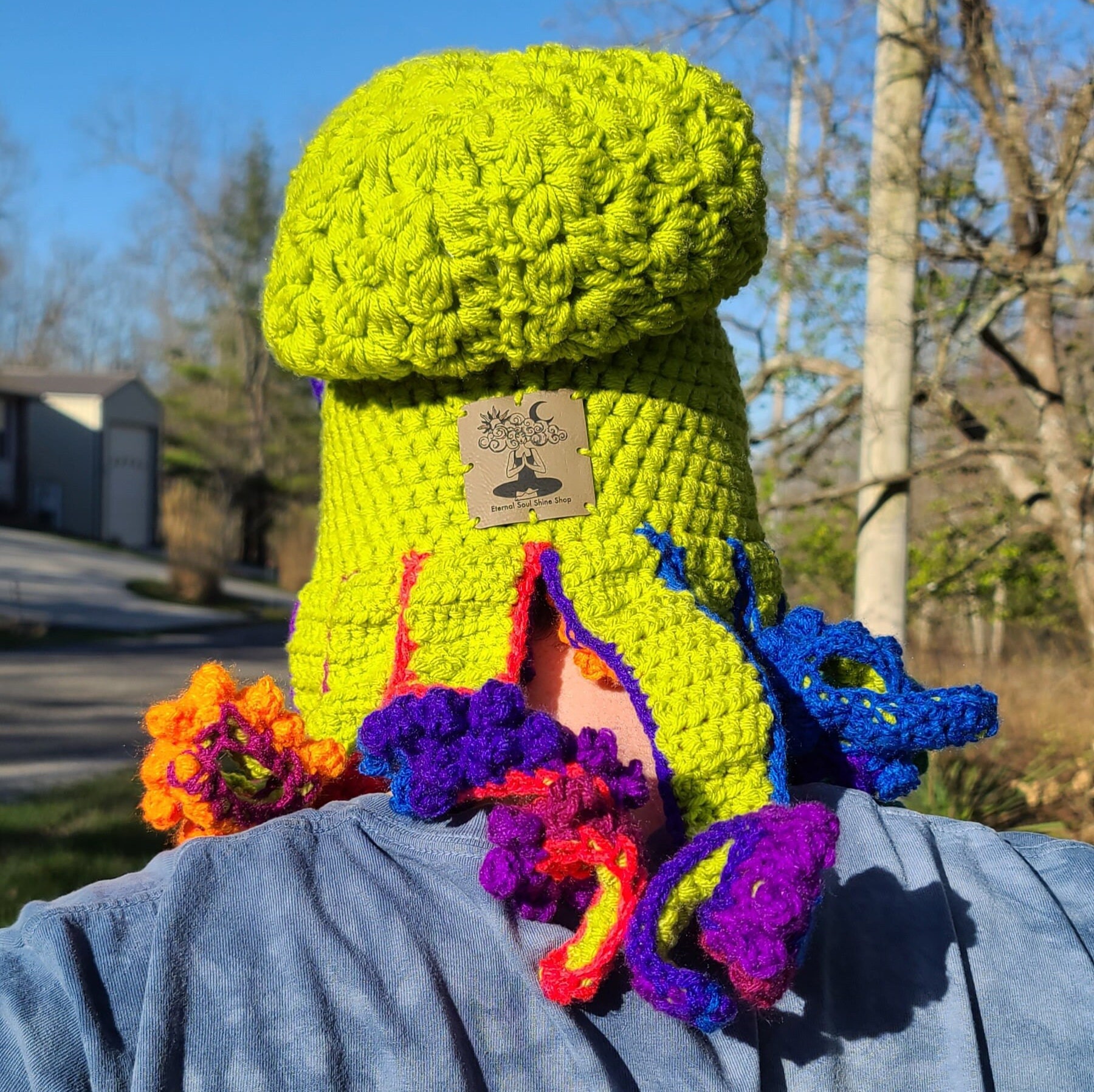 Crocheted Octopus Hat - Ceph Green - Etsy