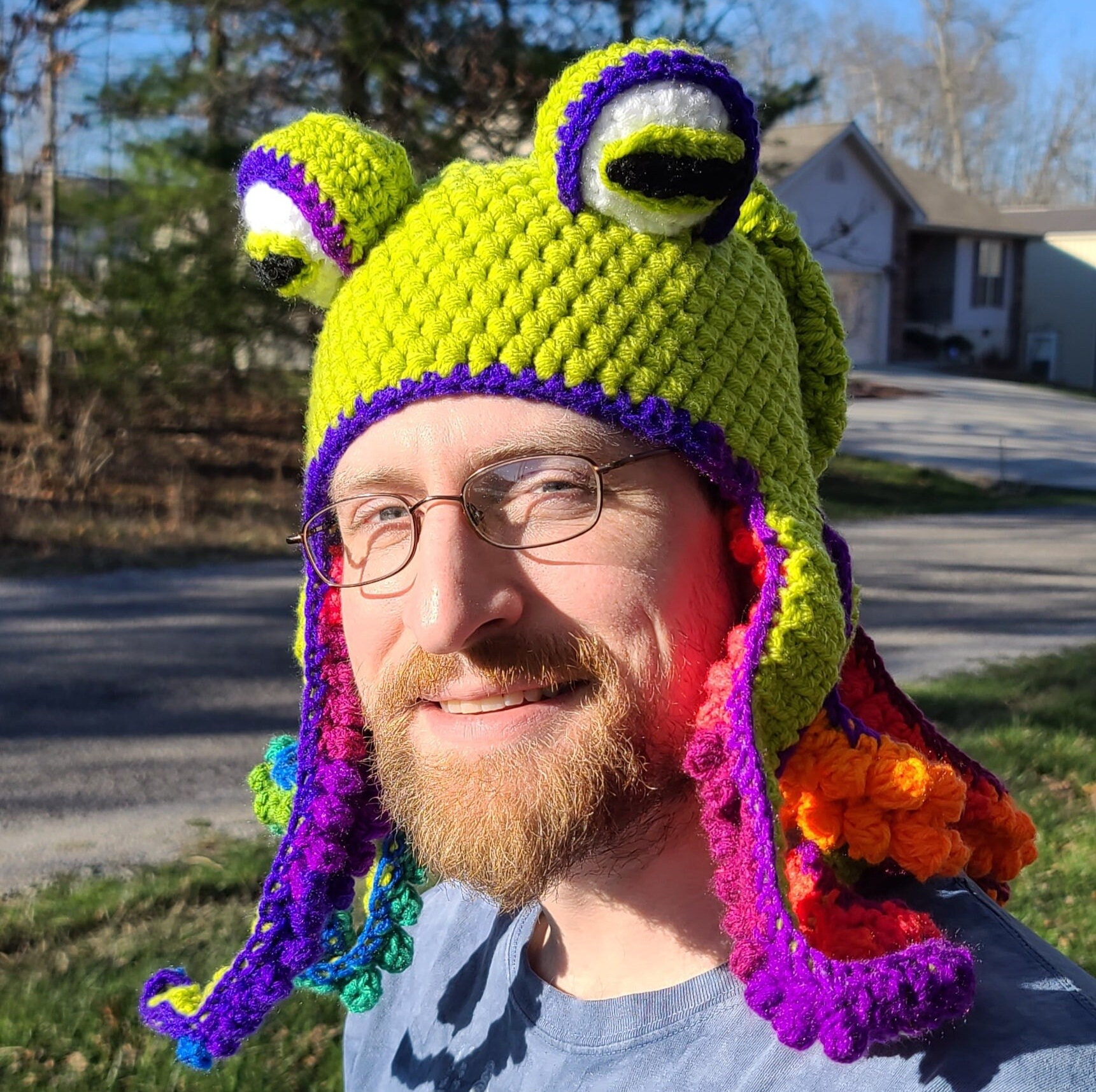 Crocheted Octopus Hat - Ceph Green - Etsy