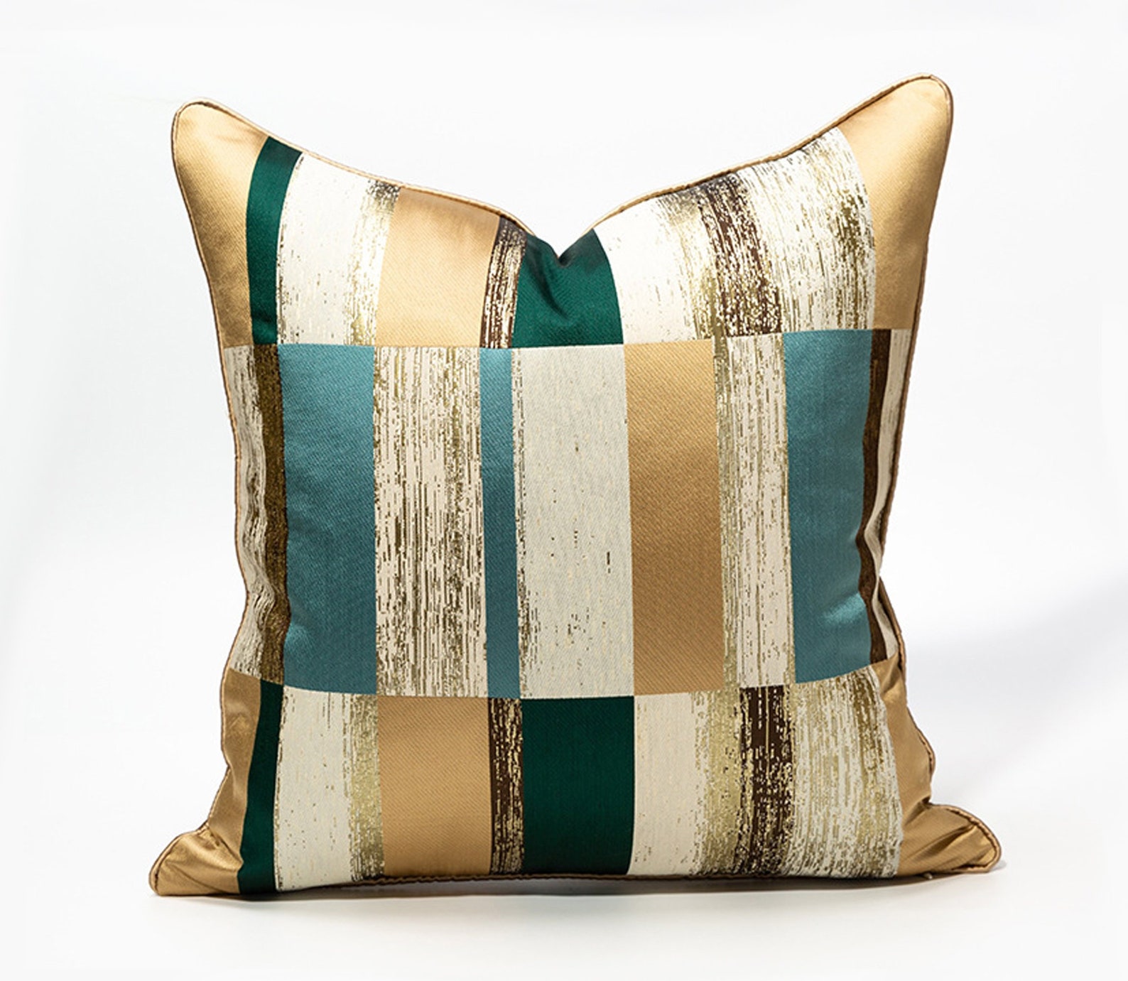 Gold Green Jacquard Cushion Cover 18x18inch / 45x45cm Throw Etsy