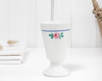 Tazza da caffè antica francese in porcellana Mazagran con semplice decorazione floreale, tazza da bistrot in gres senza fronzoli, decorazione in stile provenzale francese