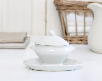 アンティークの蓋付きマスタードポット - Etsy 日本