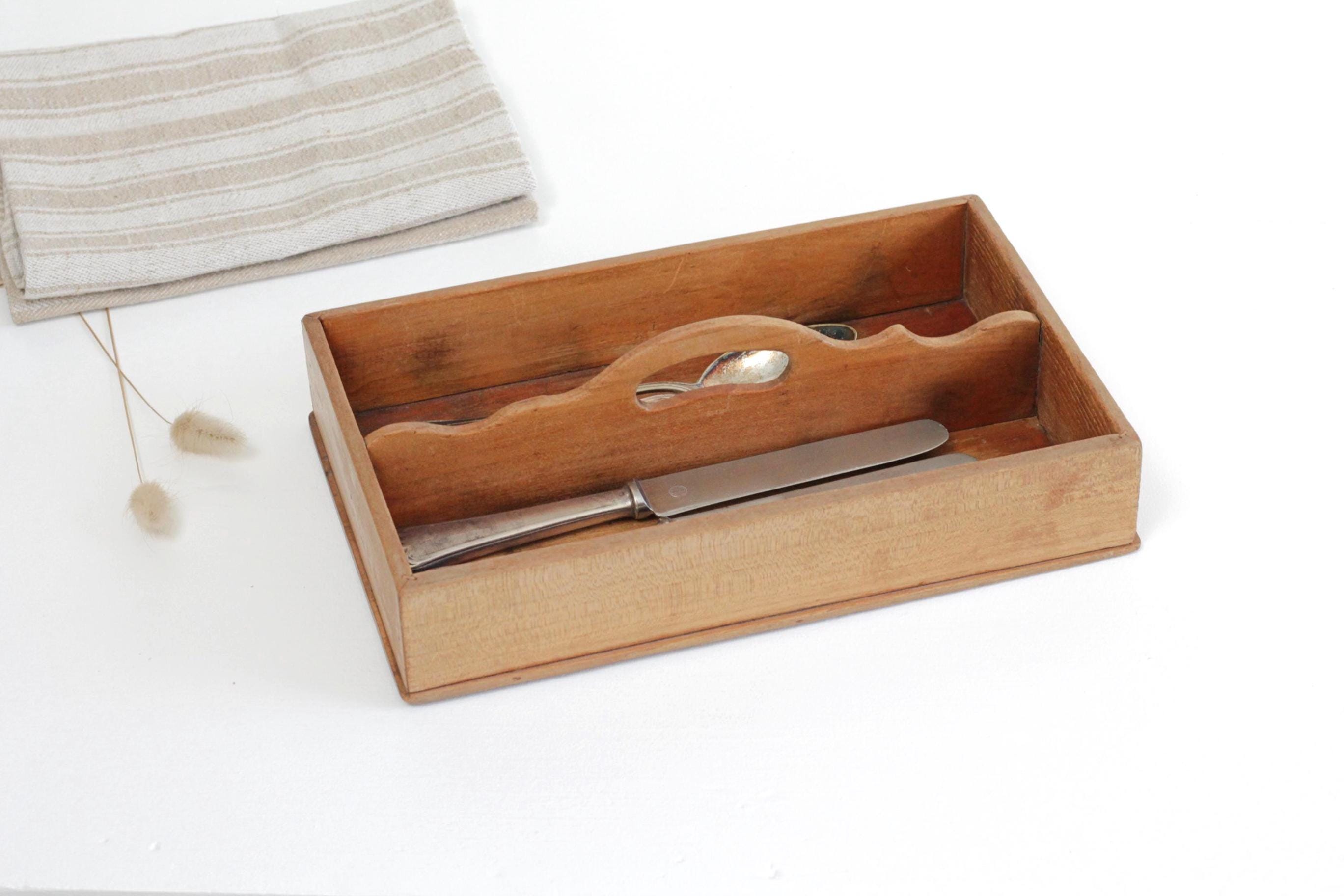 Palazzo INT Besteckkasten – Vintage-Holzkasten, Weiß, 43x27,5x26,5 Cm – Für Küche & Besondere Anlässe