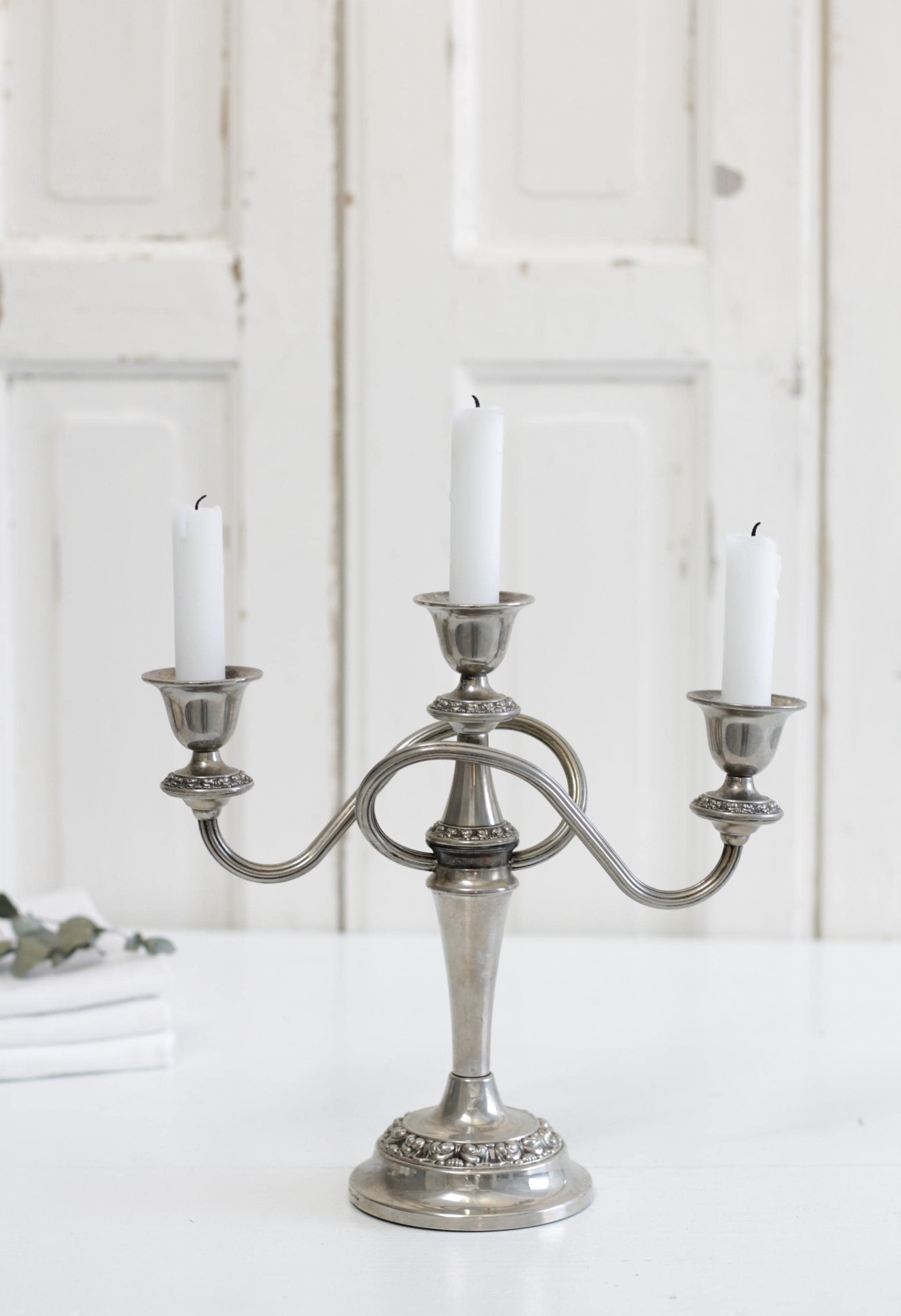 Candle Holder シルバー燭台ペア ヴィンテージ