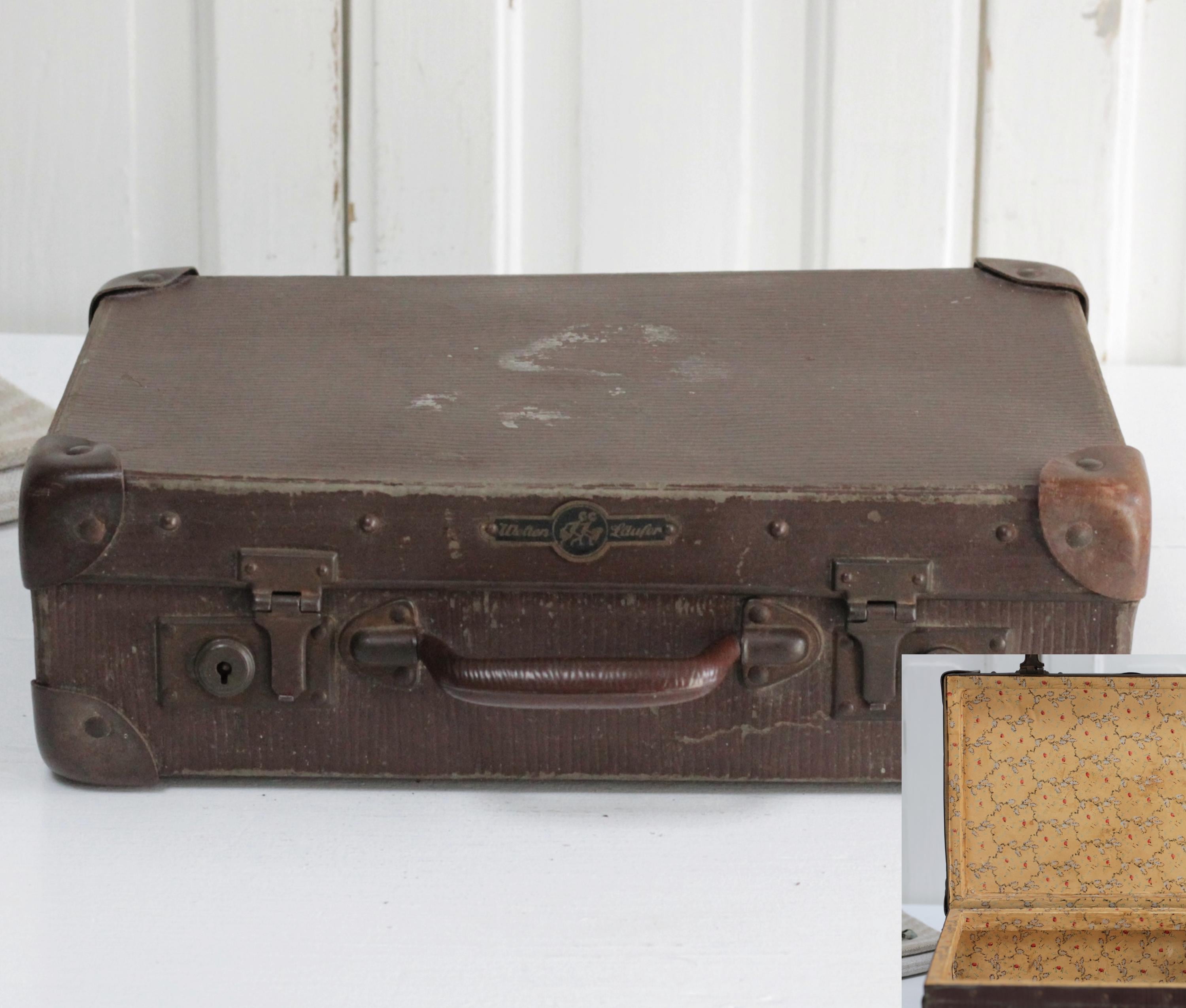 1920～1930年代のヴィンテージトランク 鍵付き