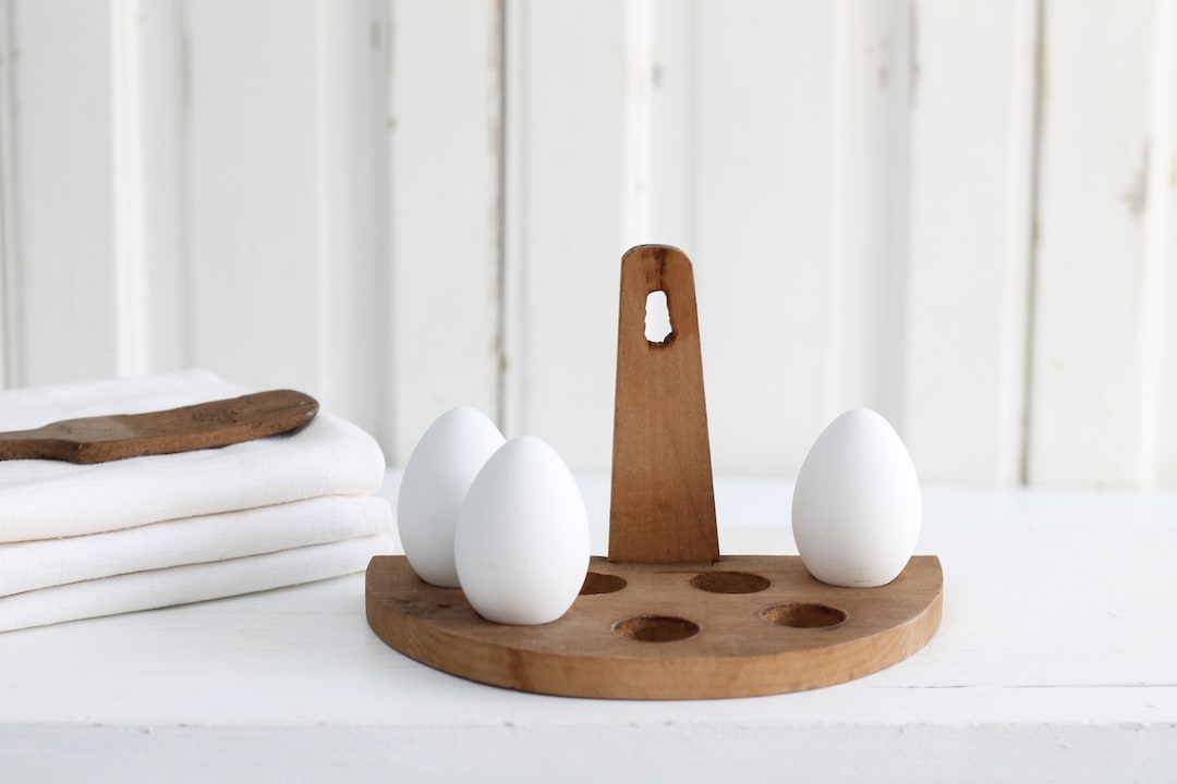 Antique French Wooden Egg Rack for Hanging, Primitive Handmade Egg ...