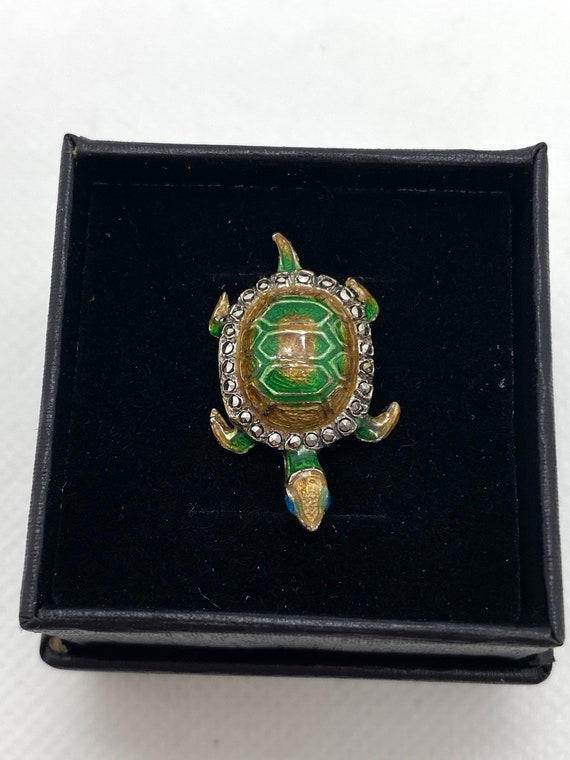 Vintage Turtle Pin by Alice Caviness - Signed, Ger