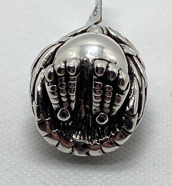 Sterling Silver Owl Pendant, 10.6g, 3D, Intricate… - image 7